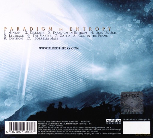 Bleed The Sky: Paradigm In Entropy [CD]