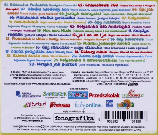 Fasolki: Fasolkowe Kołysanki [CD]