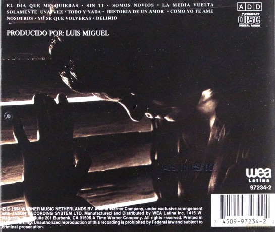 Luis Miguel: Segundo Romance [CD]