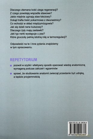 Anatomia zwierząt domowych. Repetytorium [KSIĄŻKA]