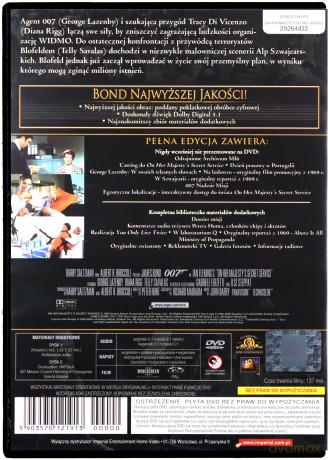 007 James Bond W tajnej służbie Jej Królewskiej Mości Ultimate Edition [2DVD]