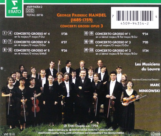 Minkowski/Mdl: Haendel: Concerti Grassi Nr.1-6 [CD]