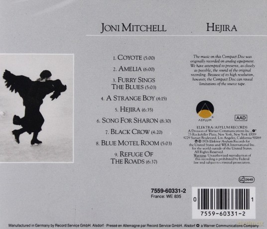 Joni Mitchell: Hejira [CD]