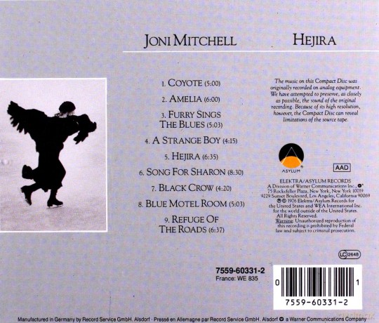 Joni Mitchell: Hejira [CD]