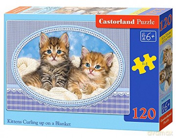 CASTORLAND 120 el. Kittens Curling up on a Blanket [PUZZLE]