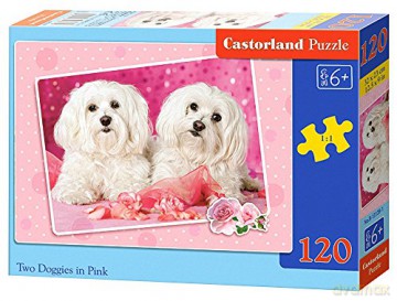 CASTORLAND 120 el. Two Doggies in Pink [PUZZLE]