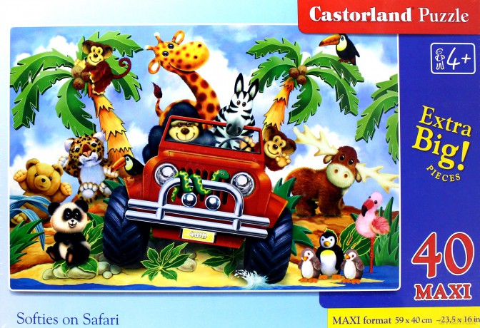 CASTORLAND 40 el. maxi - Pluszaki na Safari [PUZZLE]