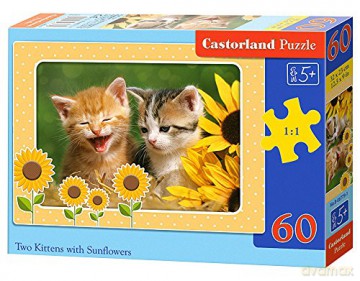 CASTORLAND 60 el. Two Kittens with Sunflowers [PUZZLE]