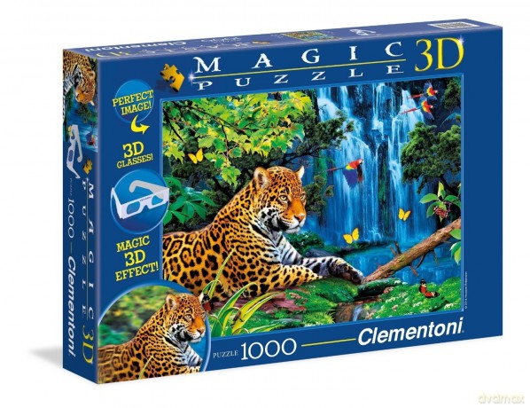 CLEMENTONI 1000 el. Magic 3D Jaguar [PUZZLE]