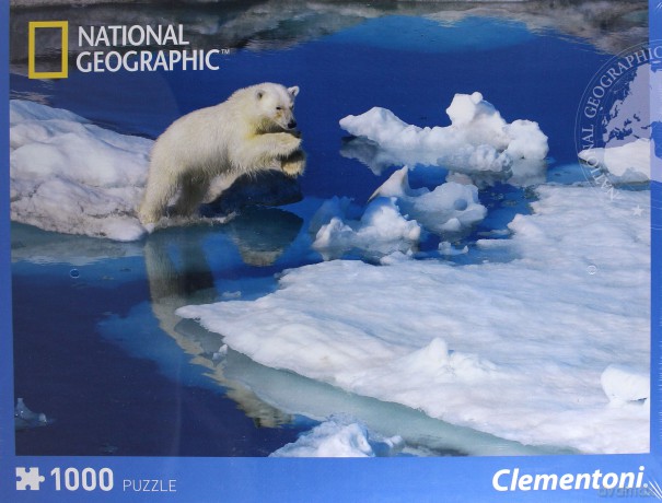 CLEMENTONI 1000 el. National Geographic Niedźwiedź Polarny [PUZZLE]