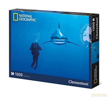 CLEMENTONI 1000 el. National Geographic Whitetip shark [PUZZLE]