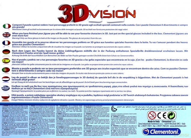 CLEMENTONI 104 el. 3D Vision Klub Przyjaciół Myszki Mickey [PUZZLE]