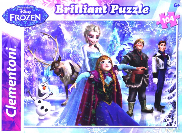 CLEMENTONI 104 el. Brilliant Kraina Lodu [PUZZLE]