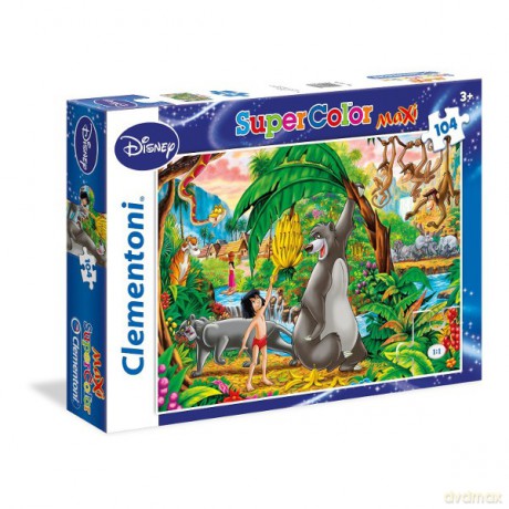 CLEMENTONI 104 el. Maxi Księga Dżungli [PUZZLE]