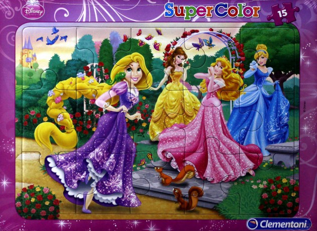 CLEMENTONI 15 el. Ramkowe Księżniczki różne rodzaje [PUZZLE]