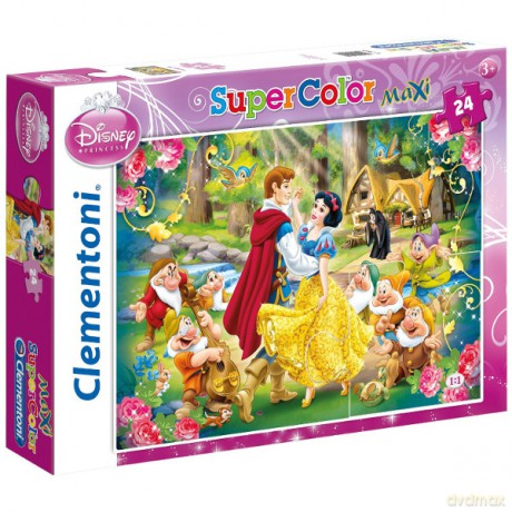 CLEMENTONI 24 el. Maxi Królewna Śnieżka [PUZZLE]