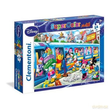 CLEMENTONI 24 el. Maxi Pociąg Disneya [PUZZLE]