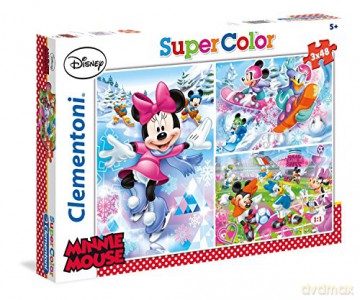 CLEMENTONI 3x48 el. Minnie Sport [PUZZLE]