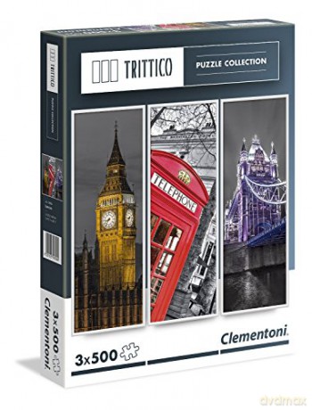 CLEMENTONI 3x500 el. Trittico Londyn [PUZZLE]