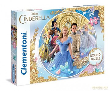 CLEMENTONI 500 el. Okrągłe Kopciuszek filmowy [PUZZLE]