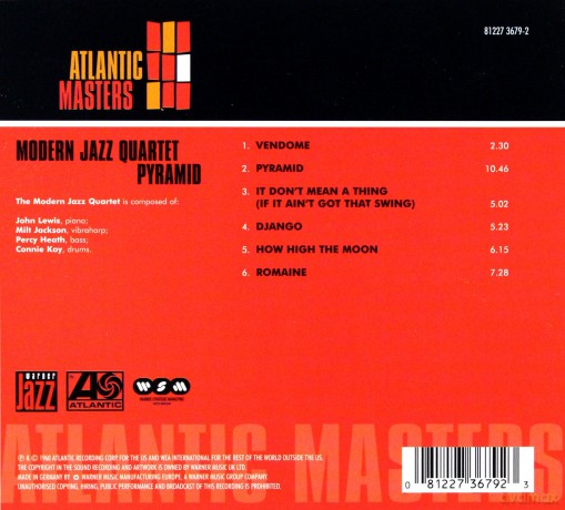 The Modern Jazz Quartet: Pyramid (digipack) [CD]