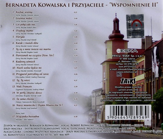 Bernadeta Kowalska i Przyjaciele: Wspomnienie II [CD]