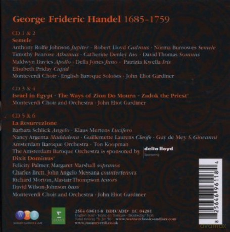 Monteverdi Chor&Orchestra/Koop: Händel: Vol.5/Semele/Israel In Eg [6CD]