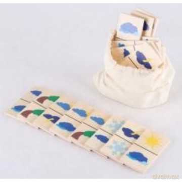 Domino pogodowe w woreczku lnianym