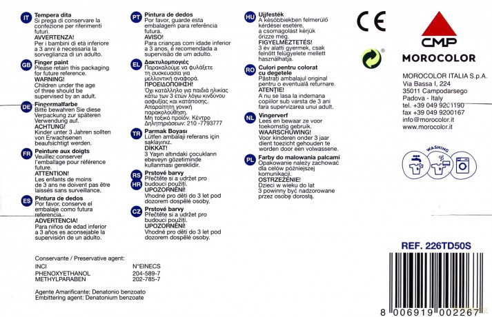 Farby do malowania palcami 6 kolorów x 50 ml