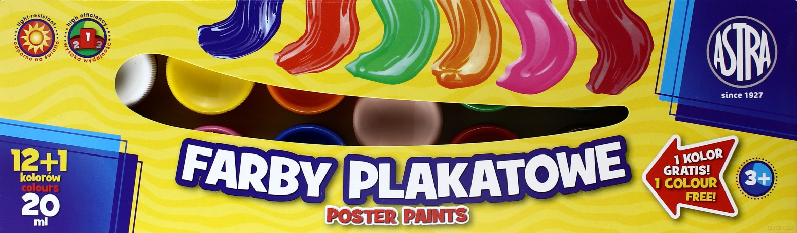 Farby plakatowe 13 kolorów 20 ml
