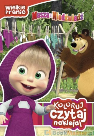 Koloruj, czytaj, naklejaj - Masza i Niedźwiedź [KSIĄŻKA]