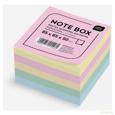 Kostka papierowa kolorowa 85x85x50 mm nieklejona