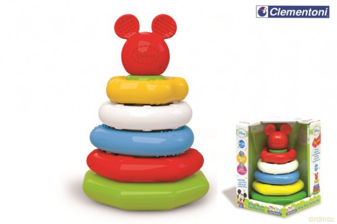 CLEMENTONI Kółkowa piramidka Baby Mickey
