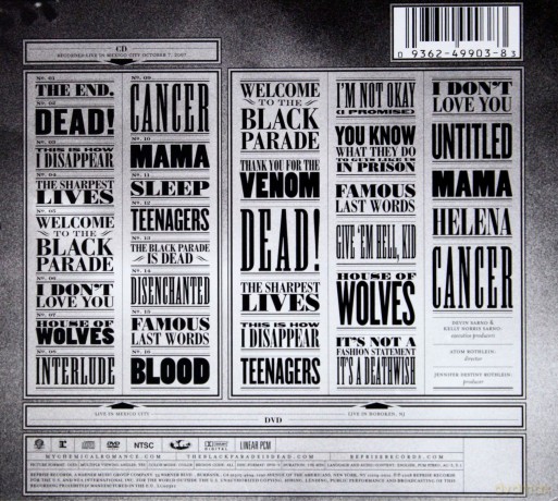My Chemical Romance: The Black Parade Is Dead! (digipack) [CD]+[DVD]