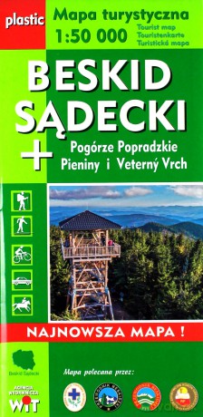 Mapa turystyczna Beskid Sądecki 1:50 000