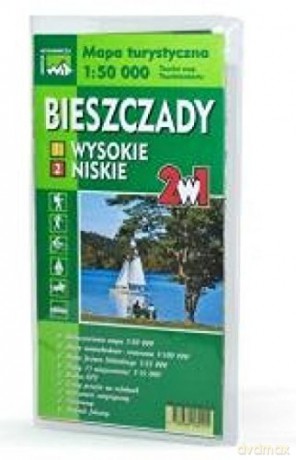 Mapa turystyczna Bieszczady 2 w 1