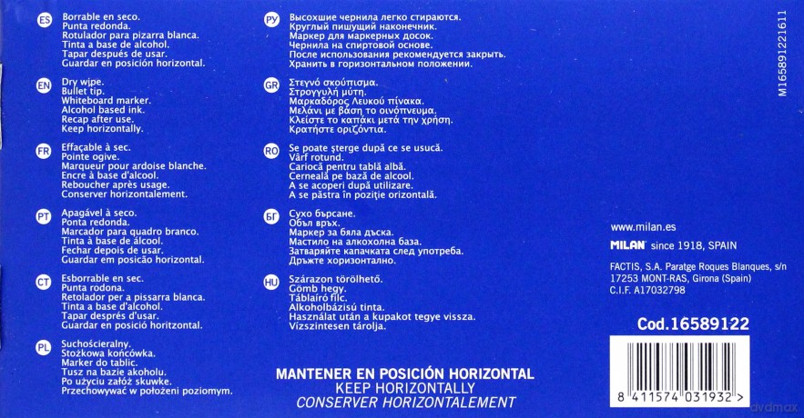 Marker do tablic cienki czarny (12 szt.)