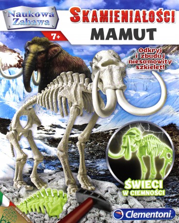 Naukowa zabawa. Skamieniałości. Mamut fluoresc