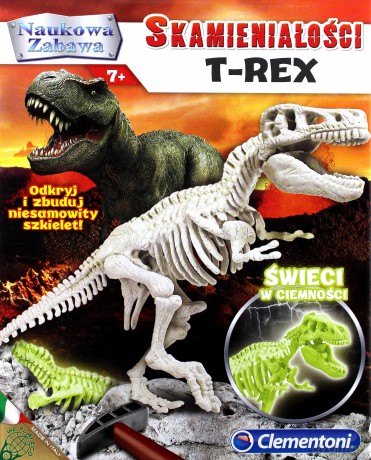CLEMENTONI Naukowa zabawa. Skamieniałości. T-Rex fluoresc