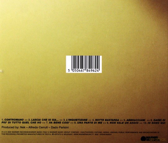 Nek: Una Parte Di Me [CD]