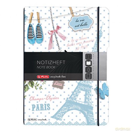 Notatnik A4/2x40K kratka+linia My.BookF Paris