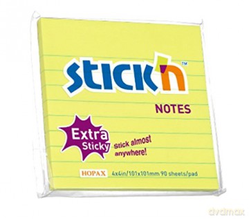 Notes samoprz. extra sticky żółty neon linia