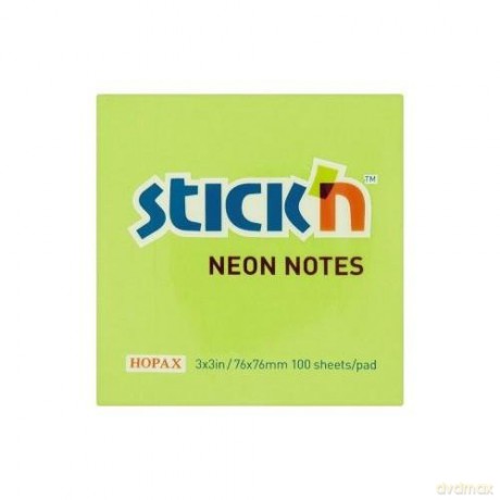 Notes samoprzylepny zielony neonowy