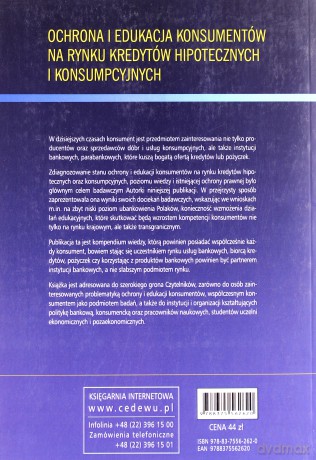 Ochrona i edukacja konsumentów na rynku kredytów - Anna Maria Knehans-Olejnik  [KSIĄŻKA]