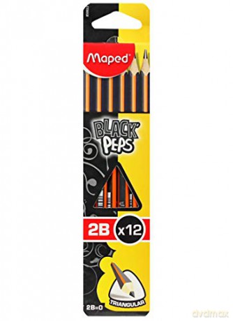Ołówek z gumką Blackpeps 2B (12 szt.)