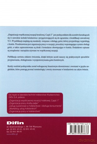 Organizacja współczes. recepcji hotel. - Beata Cielecka (Tom 11.2) [KSIĄŻKA]