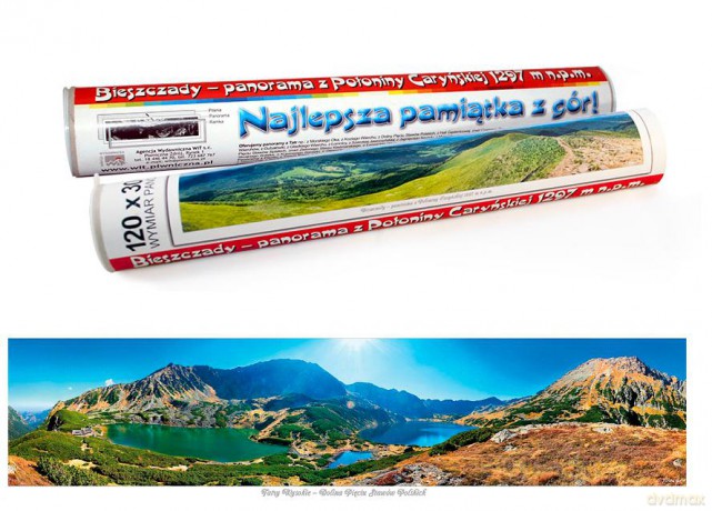 Panorama widokowa w tekturowej tubie