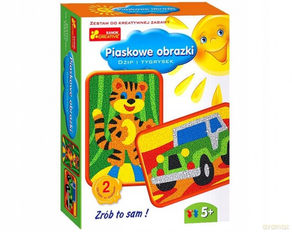 Piaskowe obrazki - Dżip i tygrysek