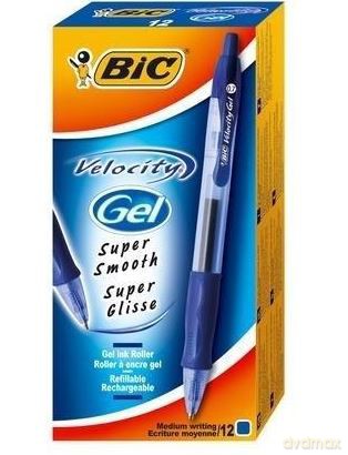 Pióro żelowe Velocity Gel - niebieski (12 szt.)