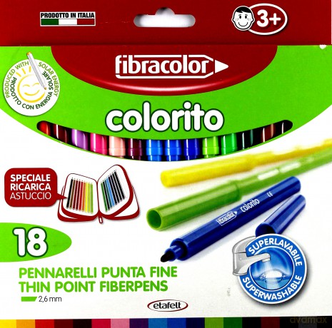 Pisaki Colorito 2,6mm 18 kolorów